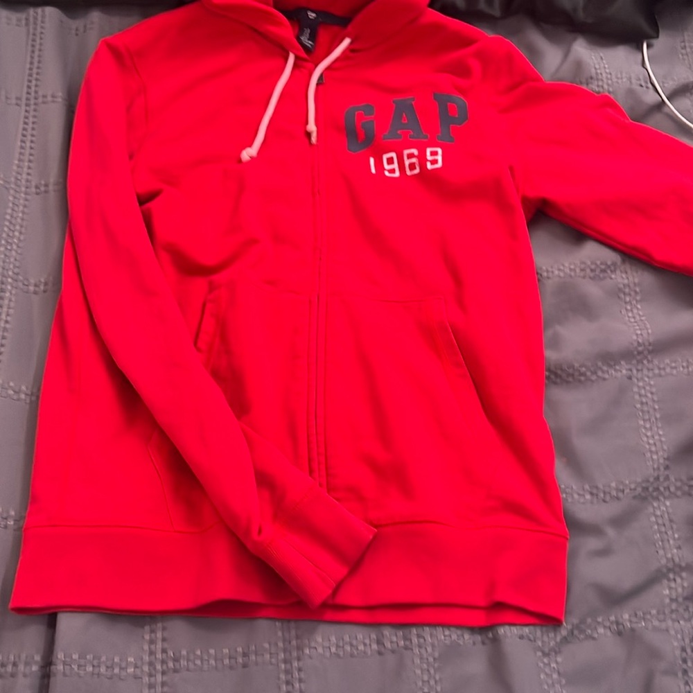 Red GAP zip up hoodie